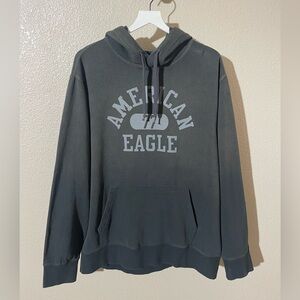 American Eagle Outfitters Men's Charcoal Hoodie